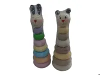 بازی فکری برج هوش چوبی اسباب بازی طرح حیوانات