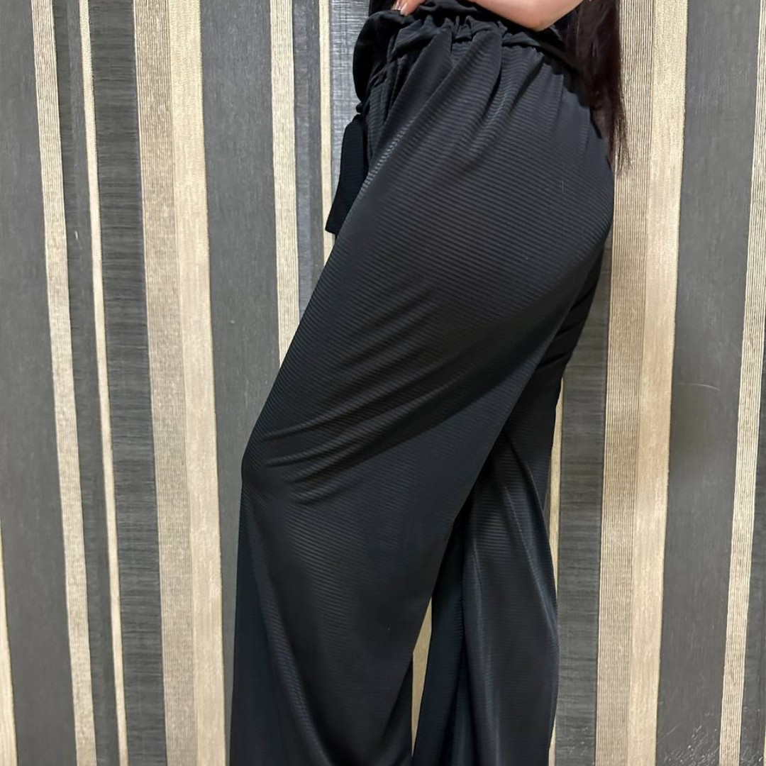 شلوار گشاد شیشه ای کمرکش