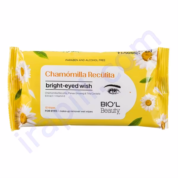 دستمال مرطوب پاک کننده آرایش چشم بیول 10 عددی