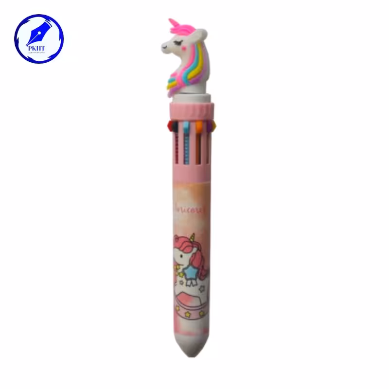 خودکار 10 رنگ فشاری طرح یونی کورن رگلام 12 عددی