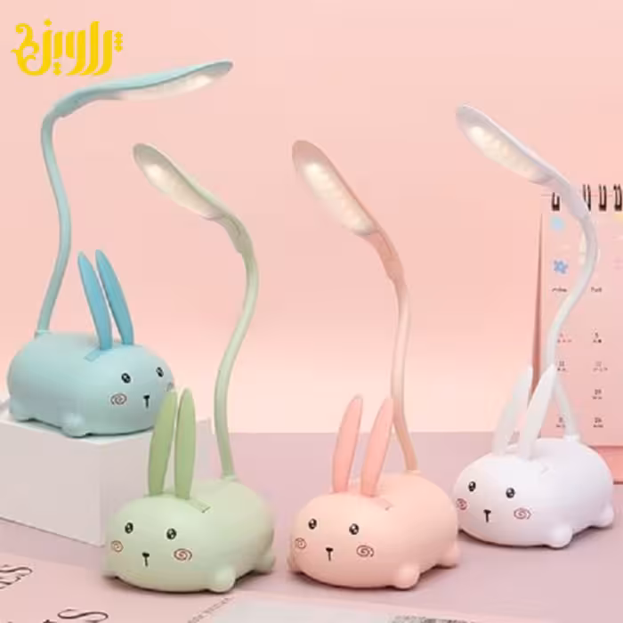 چراغ مطالعه شارژی مدل خرگوش رنگ صورتی کد BL-101966 