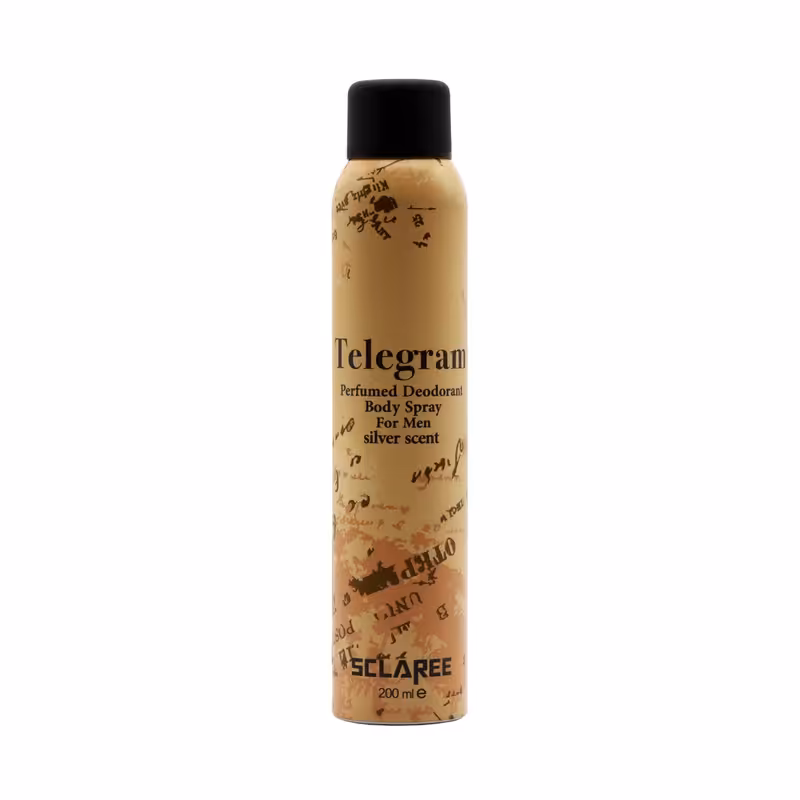 اسپری بدن مردانه اسکلاره مدل Telegram با رایحه Silver Scent حجم 200 میل
