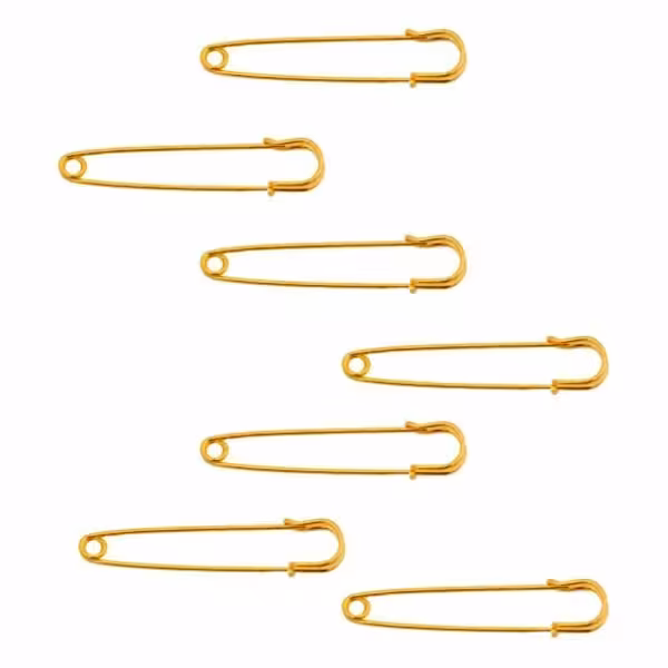 گیره نگهدارنده بافتنی طلایی رنگ بسته 7 عددی