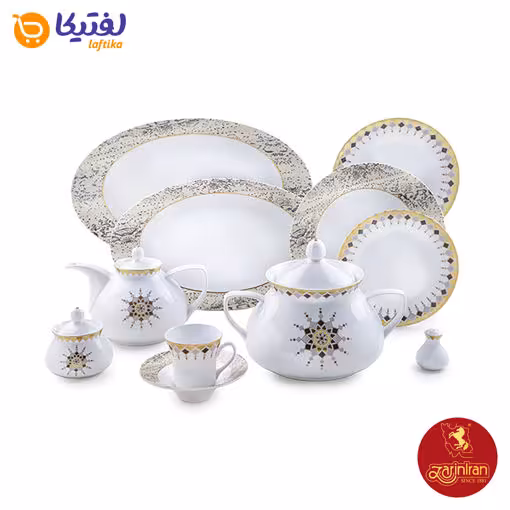 سرویس کلوپاترا چینی زرین شهرزاد 12 نفره 108 پارچه