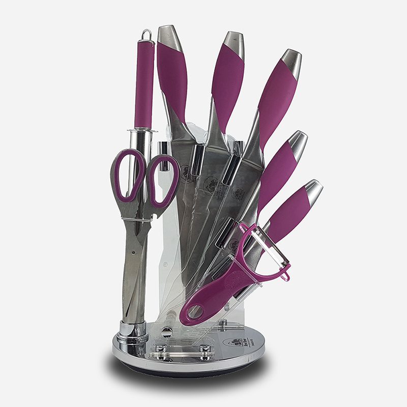 ست 9 پارچه چاقو بنفش نیوهوم