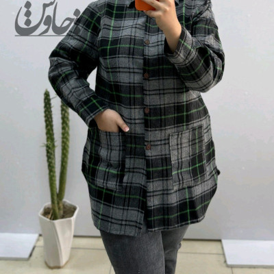 تونیک چهارخانه نخ آکریلیک ضخیم سایز بزرگ