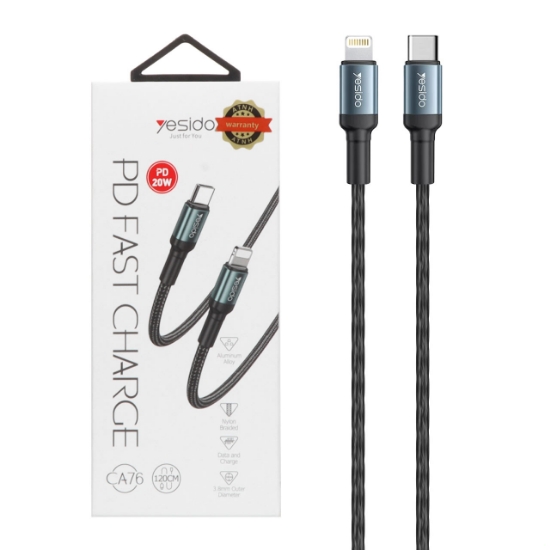 کابل تبدیل فست Type-C to Lightning یسیدو مدل CA76 به طول 1.2 متر
