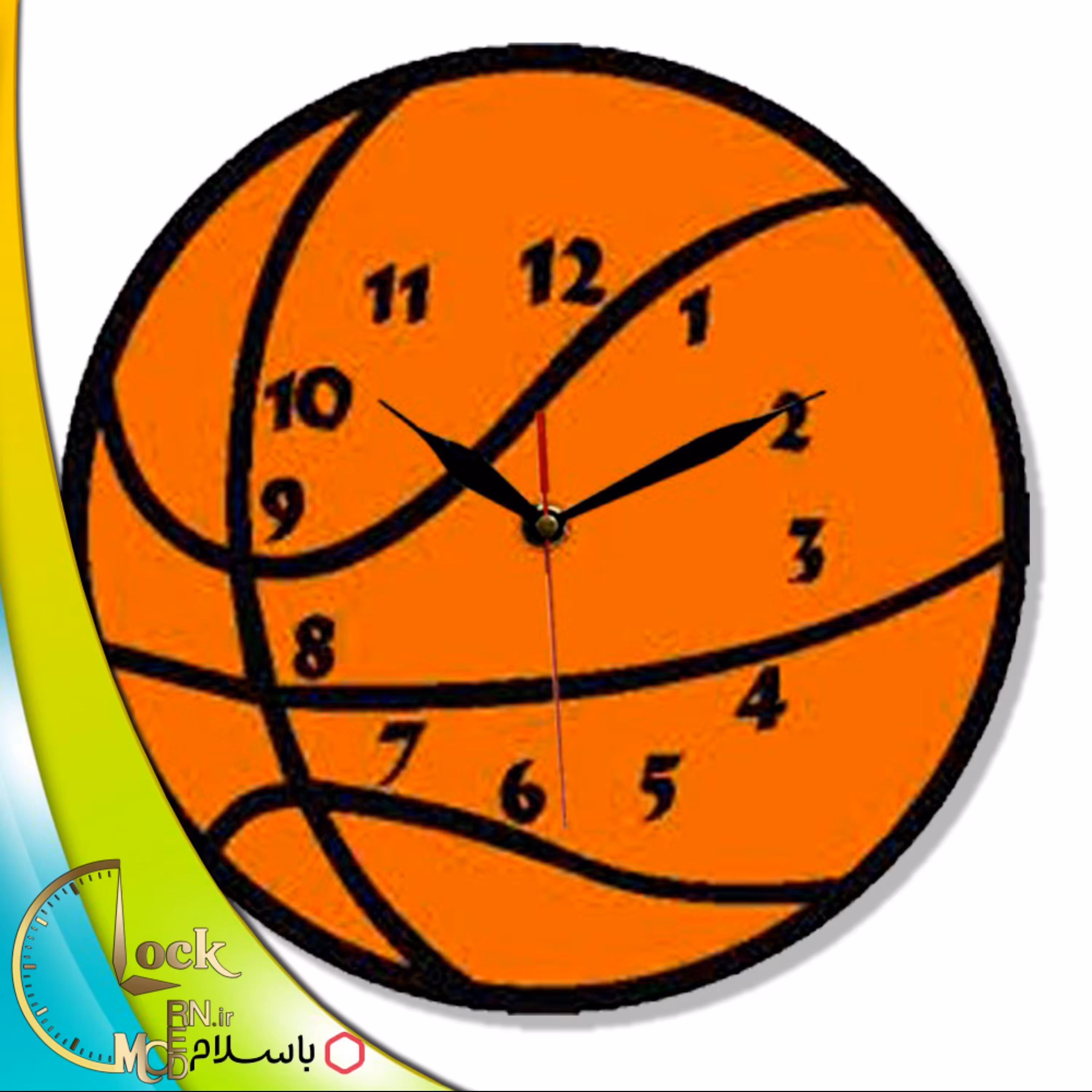 ساعت دیواری طرح توپ بسکتبال کد 479