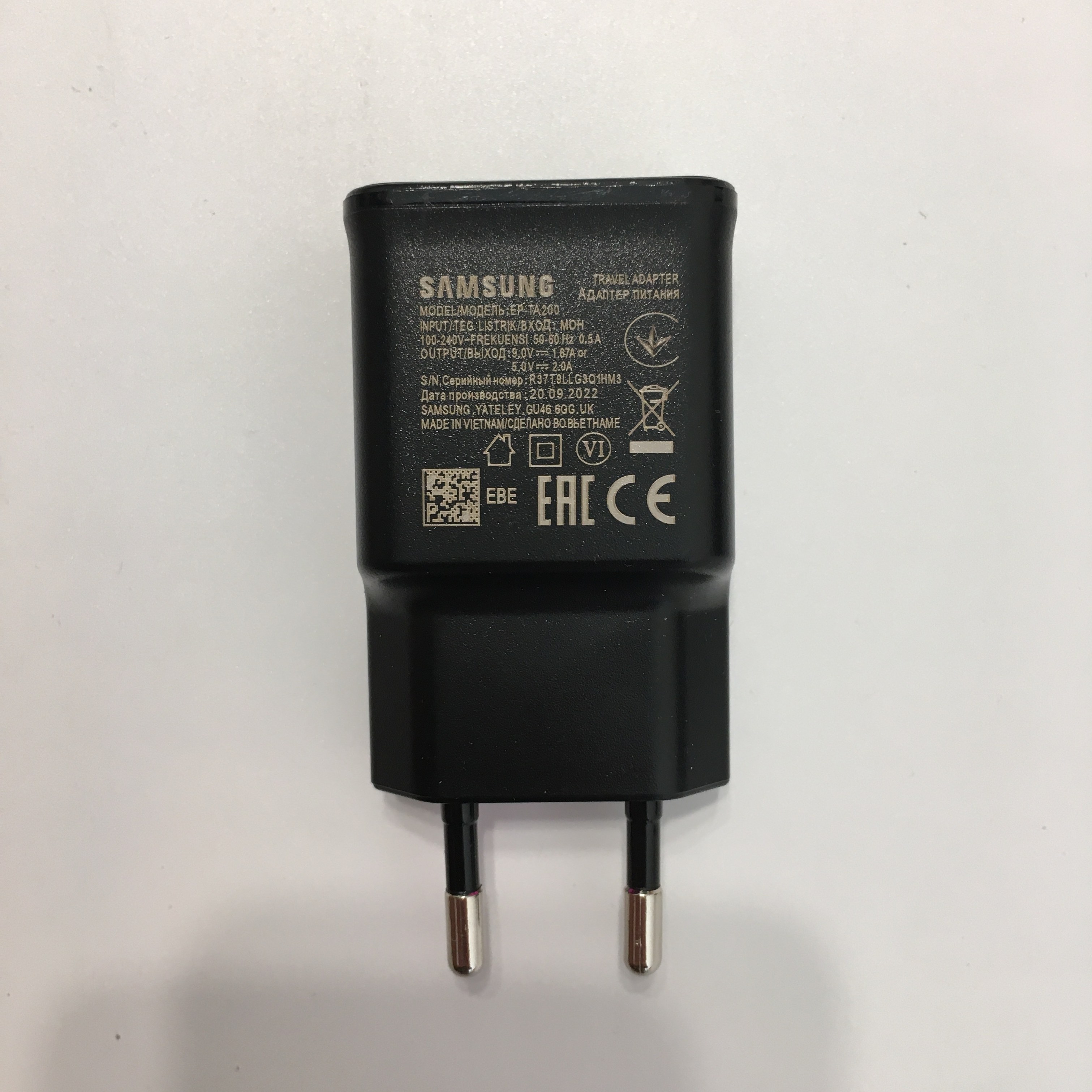 شارژر موبایل سامسونگ Samsung A60 رنگ مشکی