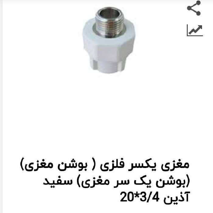 مغزی یکسر فلز 25*3/4