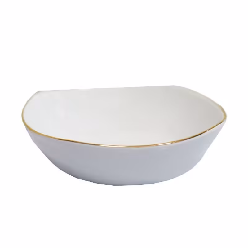 کاسه ماست خوری چینی مدل خط طلا برند لورین قالب سناتور کد 13 درجه 1 (پس کرایه)