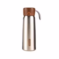 فلاسک آب 500 میل درب چوبی استیل