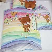 سرویس خواب نوزاد  سه بعدی.   پارچه مخمل زیر کار پارچه میکرو. چهار تکه در طرحهای مختلف 