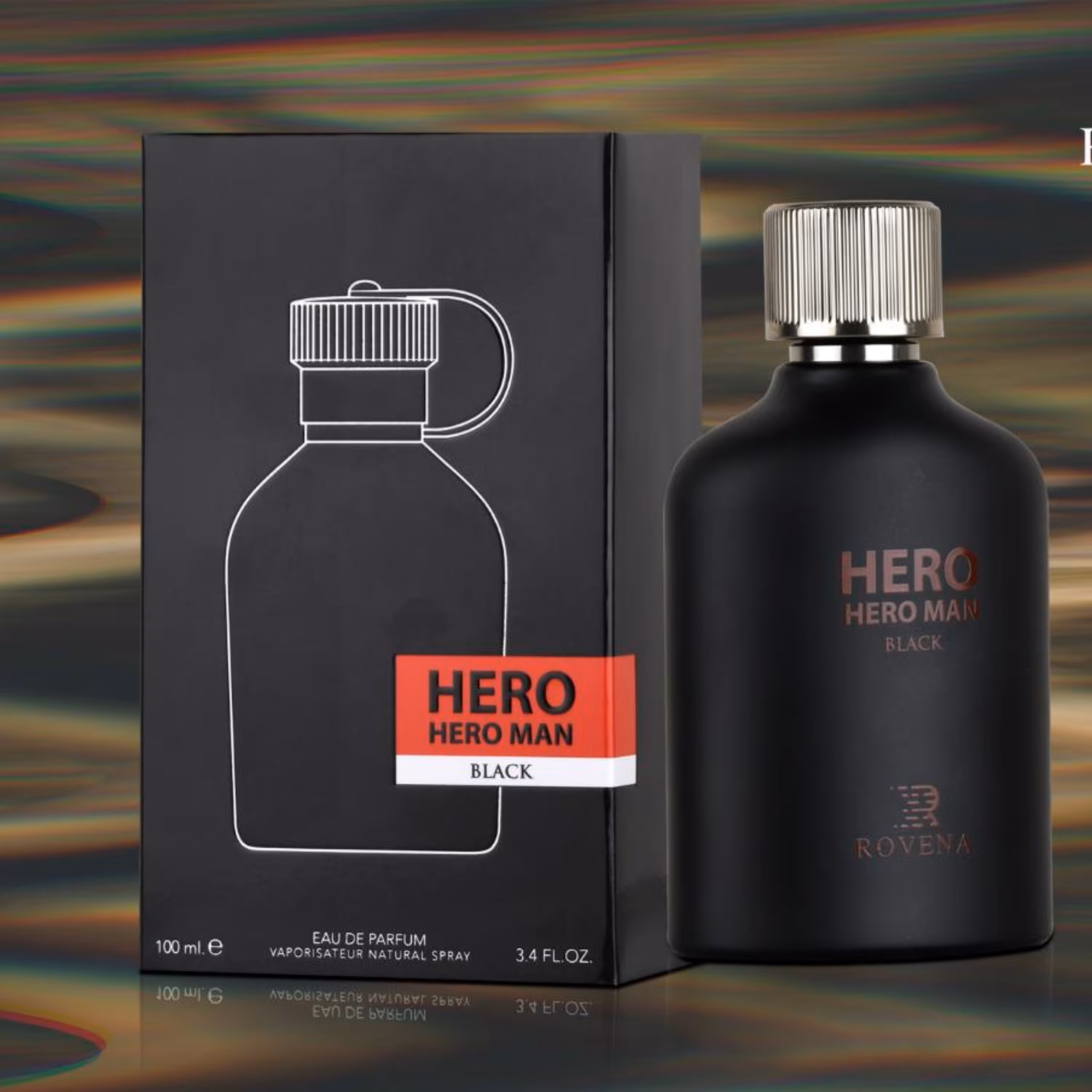 ادکلن روینا هرو من بلک ROVENA HERO MAN BLACK (رایحه ادکلن هوگو مشکی )