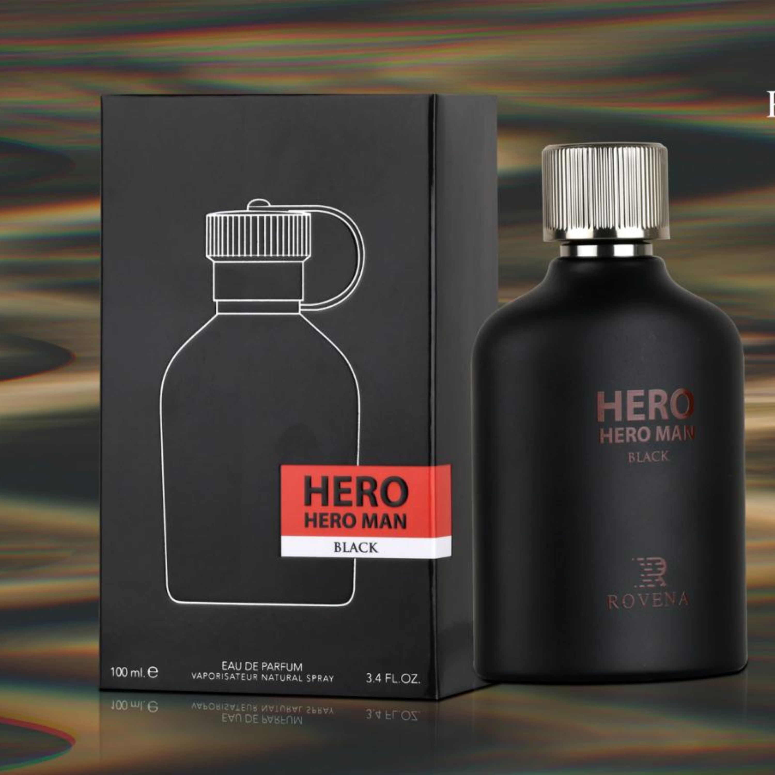 ادکلن روینا هرو من بلک ROVENA HERO MAN BLACK (رایحه ادکلن هوگو مشکی )