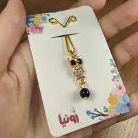 گیره روسری رونیا مدل جغد نگین دار با سرگیره معمولی