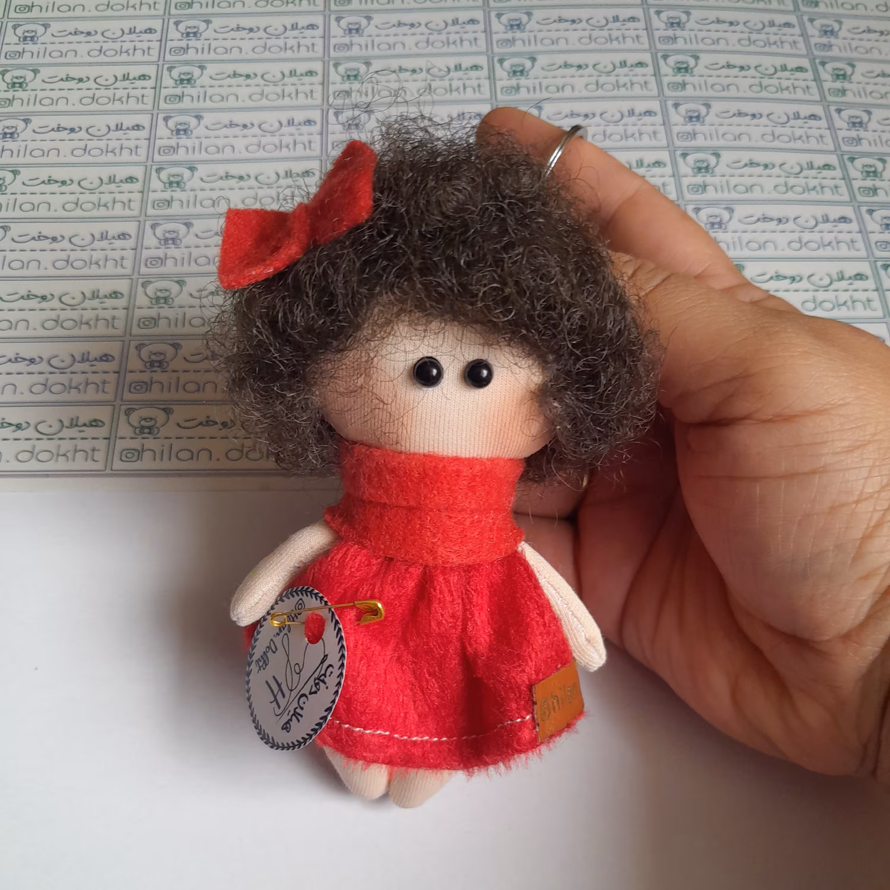 سرکلیدی عروسکی 10سانتی سرچرخشی