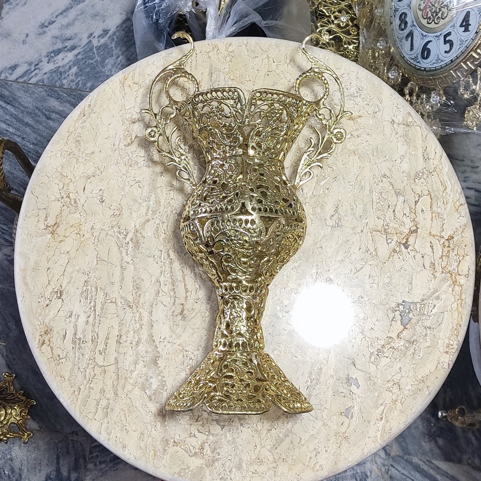 گلدان عینکی برنز طوری