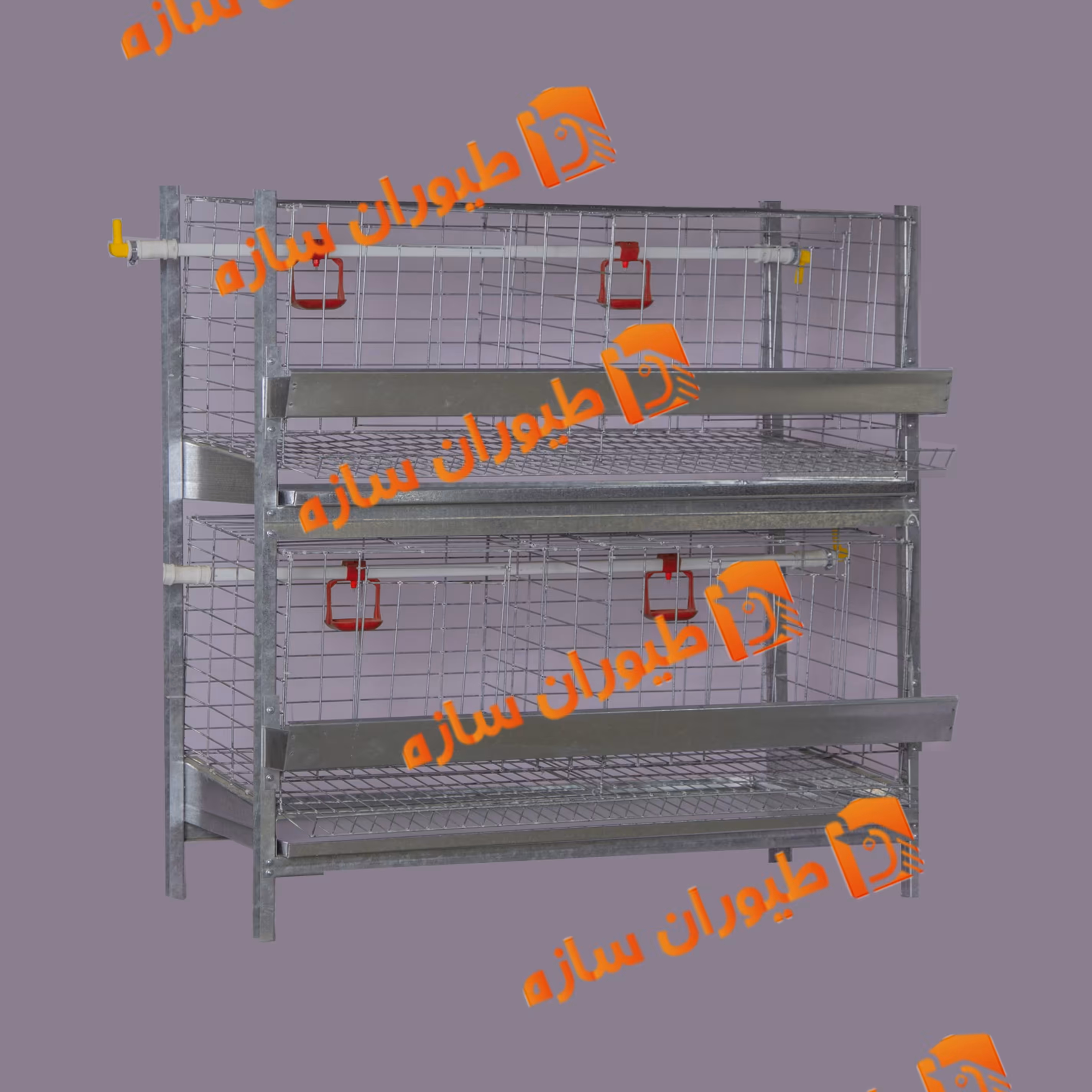 قفس مرغ و خروس تزئینی دو طبقه