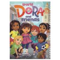 دفتر  مشق 50 برگ فانتزی طلقی فنر دوبل یووی اکلیلی برجسته شفیعی  طرح دورا کد 36 