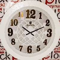 ساعت دیواری رولکس چوبی کد 111.سفید.قطر60سانت.موتور آرامگرد و بی صدا و پنج سال گارانتی.دارای فاکتور مهرشده.