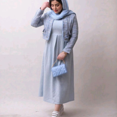 ست برفیکراپ شانل ترک و پیراهن حصیری ترک