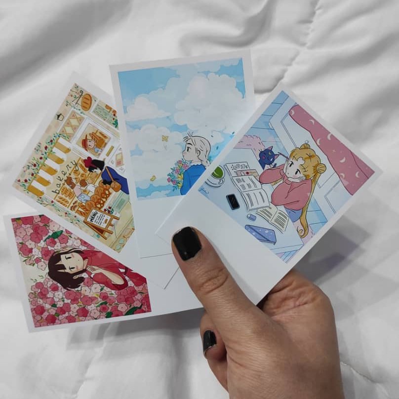 پک 4 تایی فوتوکارت انیمه ای