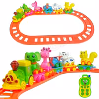 اسباب بازی قطار حیوانات موزیکال و چراغ دار سایز بزرگ نشکن برند پارس صادراتی