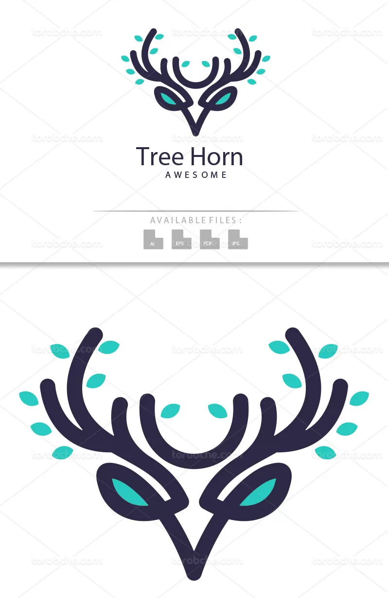 وکتور لوگو شاخ گوزن | گرافیک با طعم تربچه