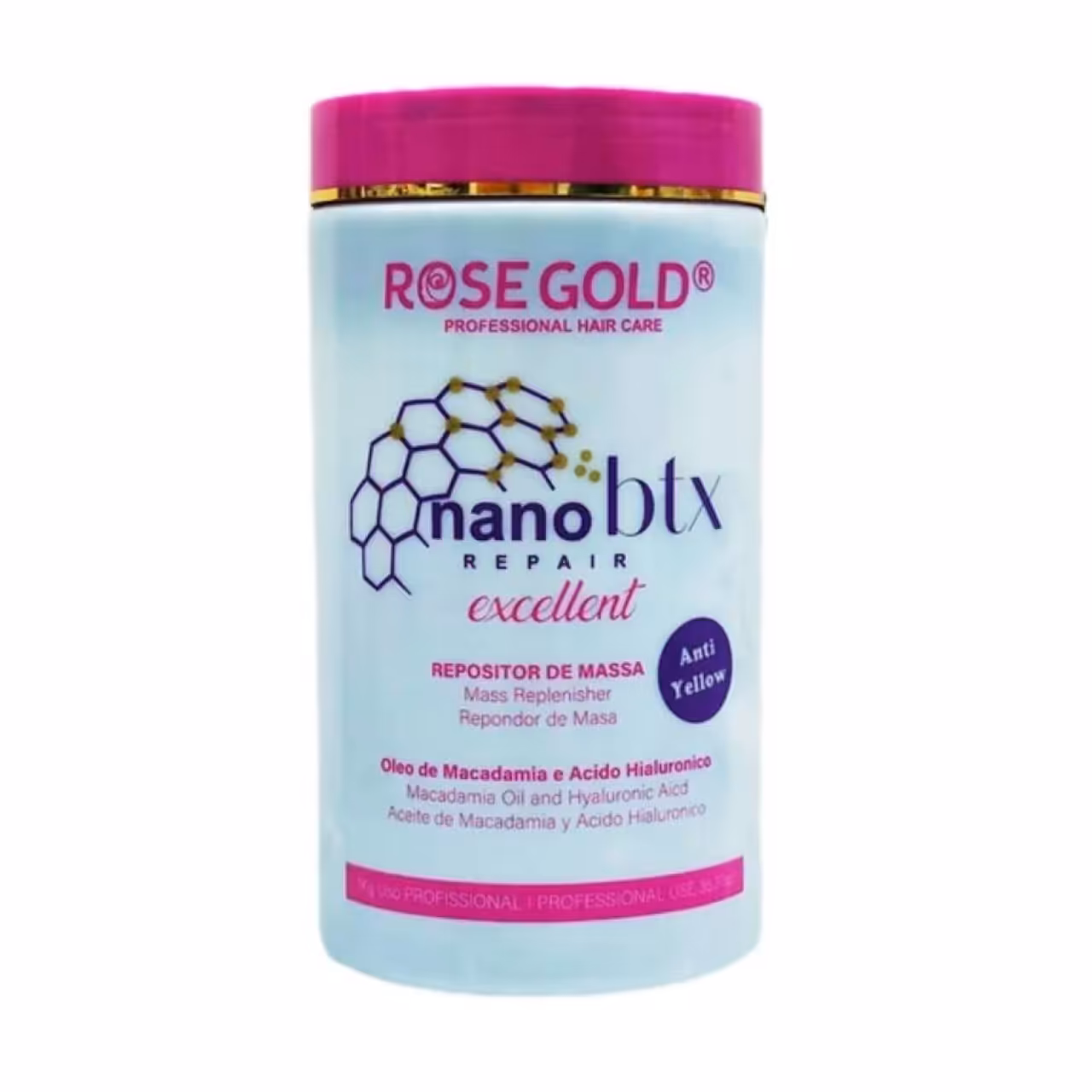 نانو بوتاکس مو رزگلد مدل Anti Yellow حجم 1000 میلی لیتر