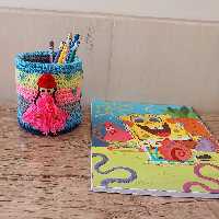 جامدادی قشنمگون مدل رومیزی یک جامداری خاص و زیبا قابل بافت در رنگ های متنوع و شاد 