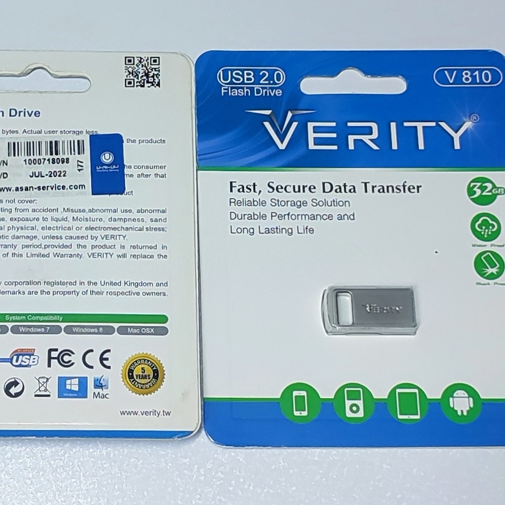 فلش 32 گیگ verity  ضدآب ضد شوک ضدضربه با گارنتی مادام العمر