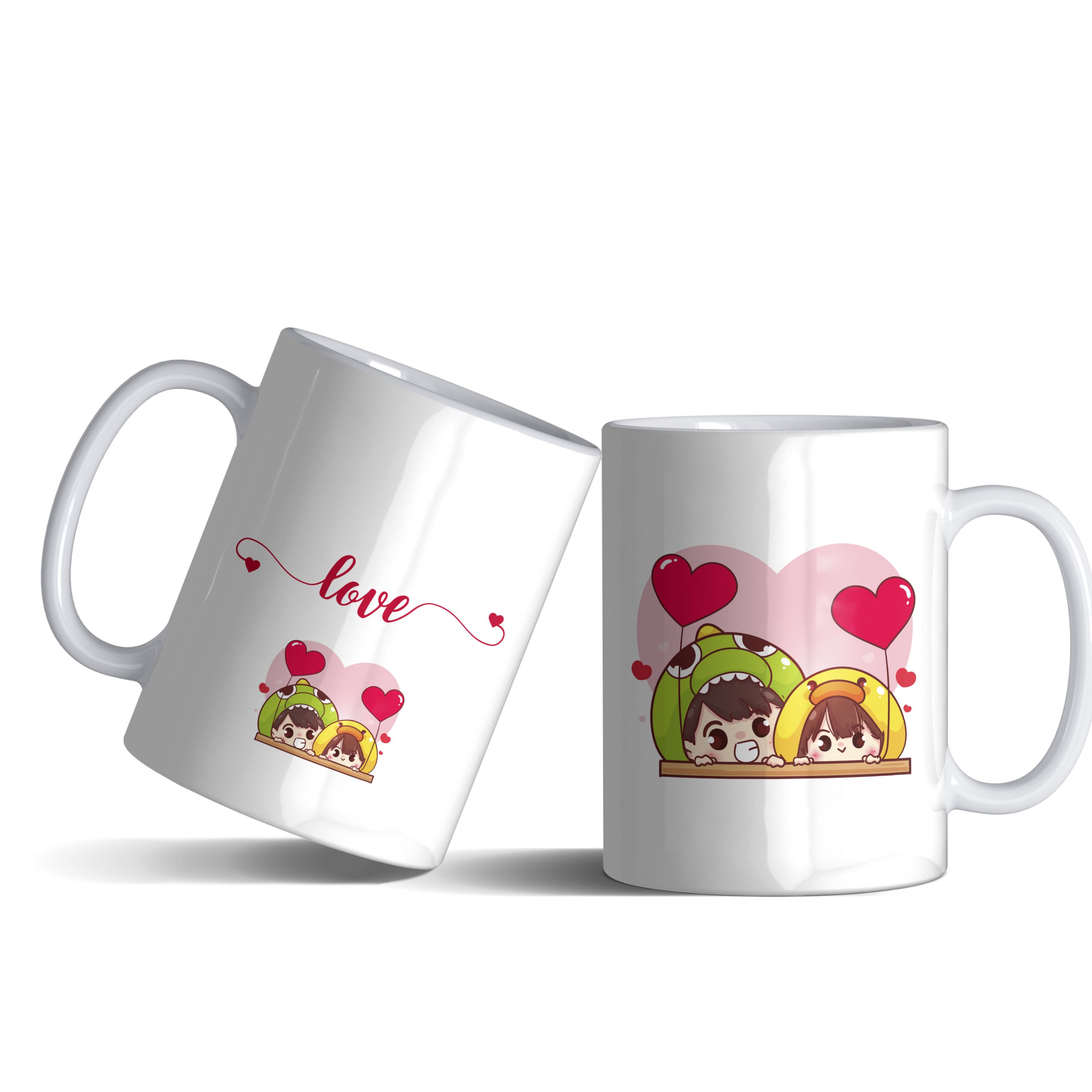 لیوان (ماگ) دختر و پسر طرح عشق