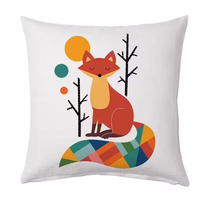 کاور کوسن کراس‌ماه طرح Fox  سایز 40 در 40 سانتیمتری کد c2081