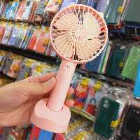 پنکه شارژی طرح دار مدل 07 به همراه پایه نگهدارنده