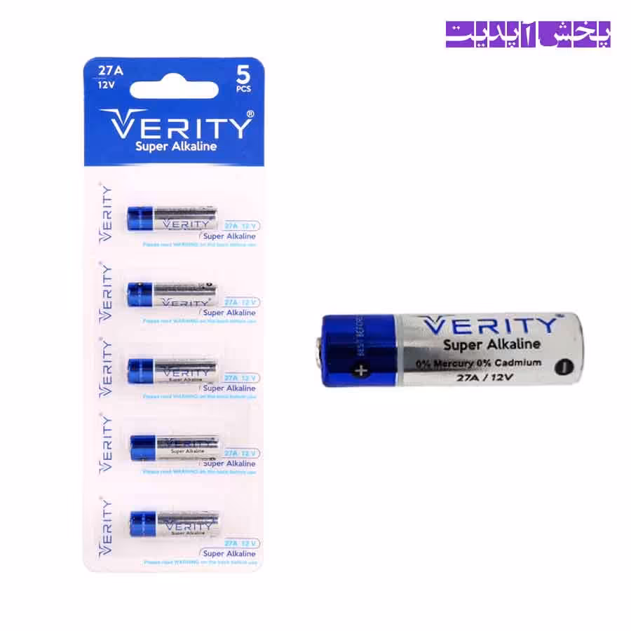 باتری ریموت کنترل وریتی مدل سوپر آلکالاین VERITY Super Alkaline 27A 12V