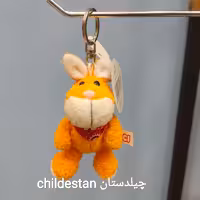 جاکلیدی و آویز عروسکی طرح خرگوش رنگ نارنجی