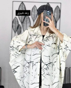 مانتو پانچو سرامیکی مرمر پوپلین