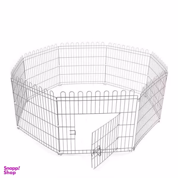 پارک سگ آبکاری کروم ( طرح استیل ) ارتفاع 60