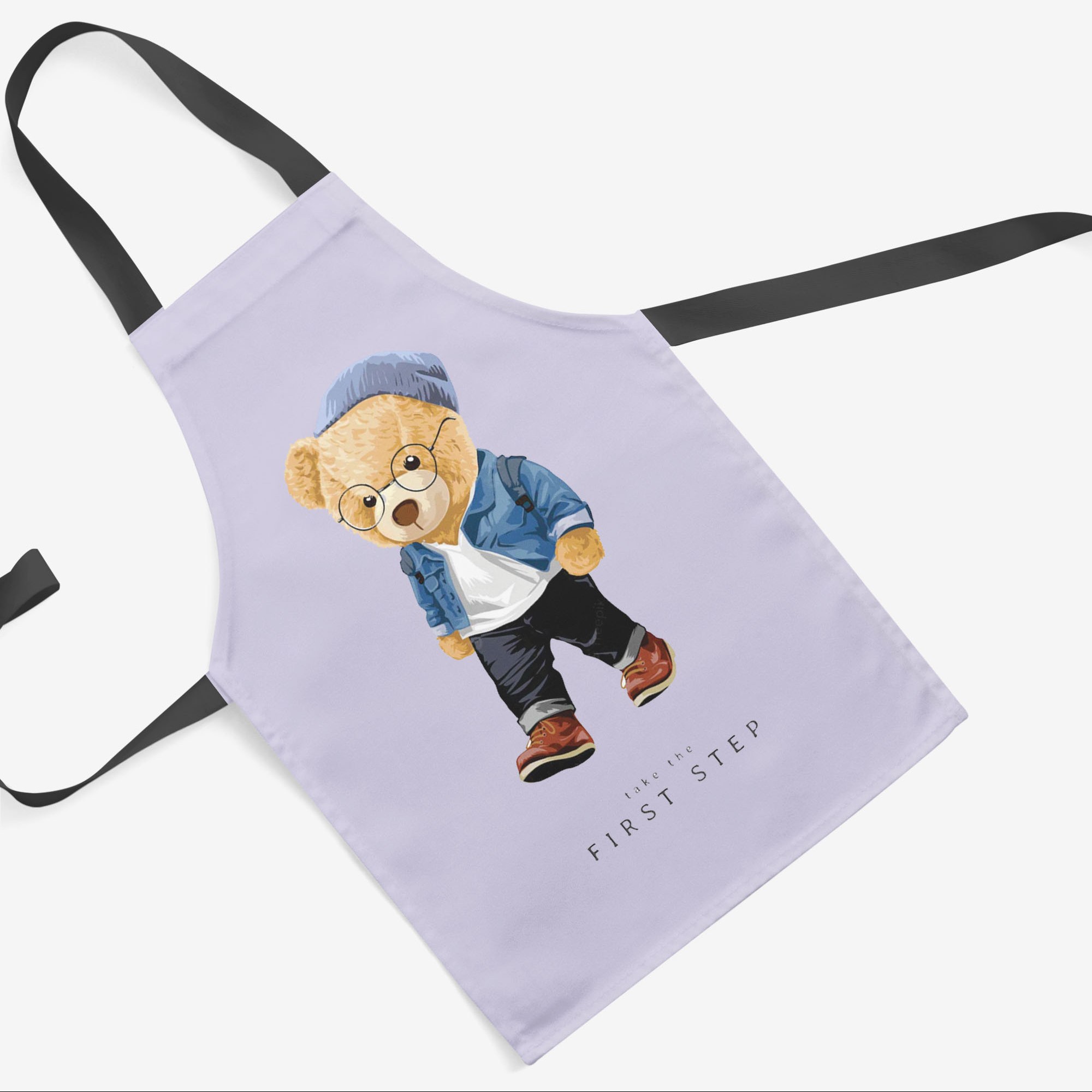 پیشبند تدی مخمل چاپ دیجیتال قابل شستشو و رنگ ثابت دارای آستر ضدآب کد16