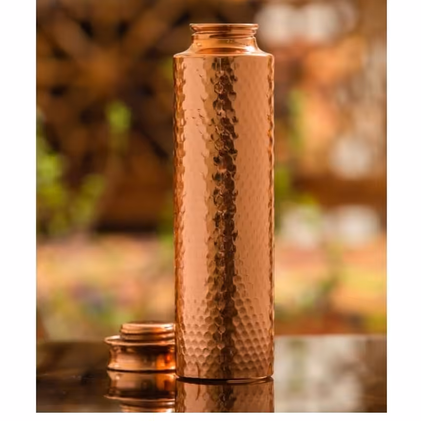 قمقمه مسی چکشی و نانوشده 