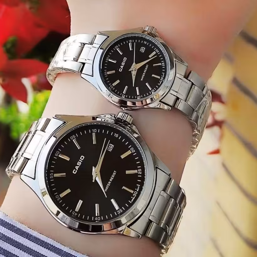 ست کاسیو بنداستیل نقره ای