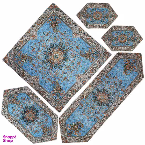 ست 5 تکه رومیزی مدل قاجار کد 28