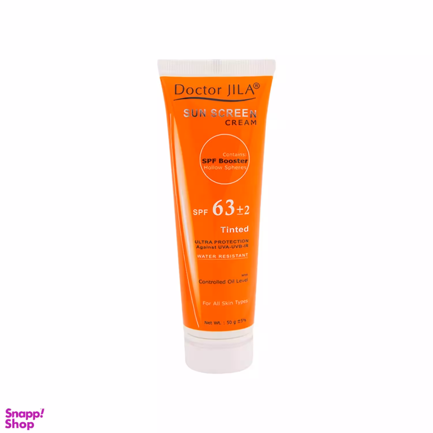 کرم ضد آفتاب رنگی Spf 63 دکتر ژیلا (Doctor Jila) مناسب انواع پوست وزن 50 گرم