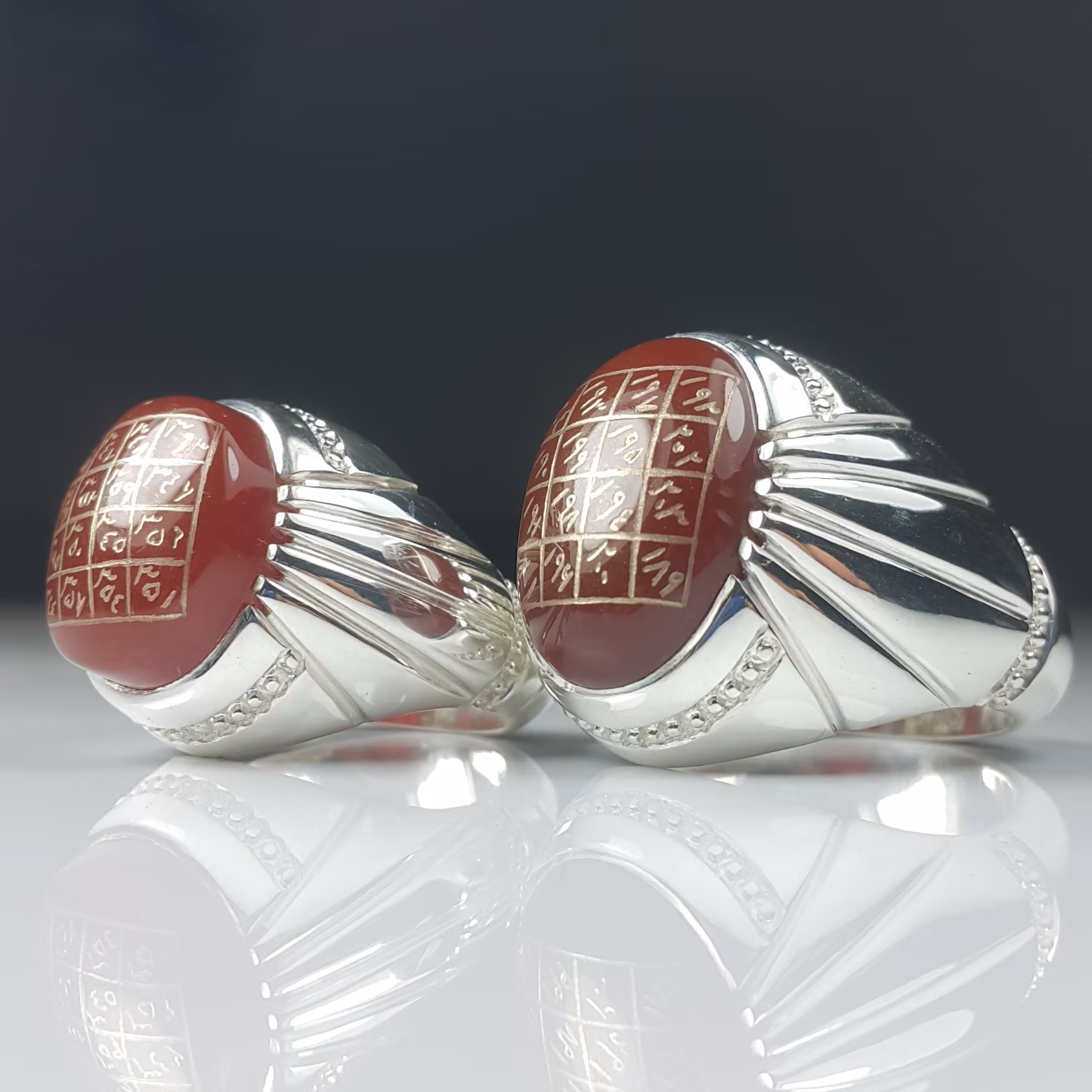 انگشتر عقیق سرخ (کبدی) یمنی (15)