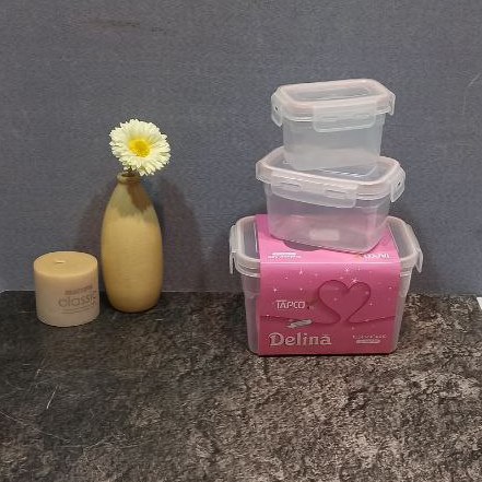 ظرف فریزری تاپکو کد 426 سه تکه شفاف مثل شیشه سبکتر از شیشه مقاوم در برابر شکستن 