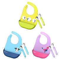 پیشبند و قاشق چنگال نوزاد کیدزمی Kidsme
