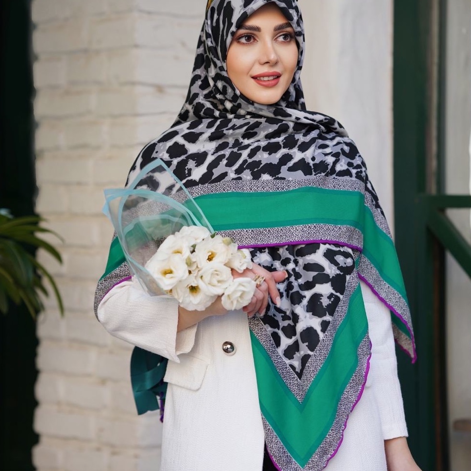 روسری نخی پلنگی