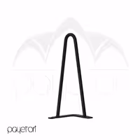 پایه فلزی سنجاقی 2شاخ طول  30 سانت میلگرد توپر  نمره 10 فابریک با رنگ کوره ای
