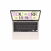 لپ تاپ اپل 13.6 اینچی مدل Apple MacBook Air 2022 Starlight MLY13 پردازنده M2 رم 8GB حافظه 256GB SSD